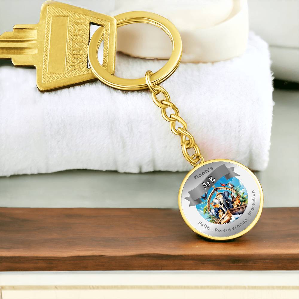 Noah's Arc - Affirmation Keychain For Faith Perseverance Protection- More Than CharmsMore Than Charms
