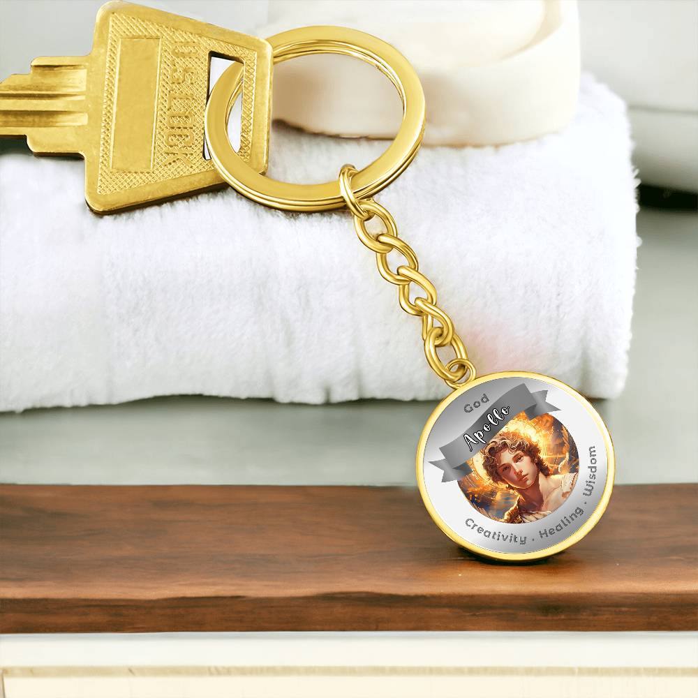 Apollo - Affirmation Keychain For. Creativity Healing Wisdom - More Than CharmsMore Than Charms