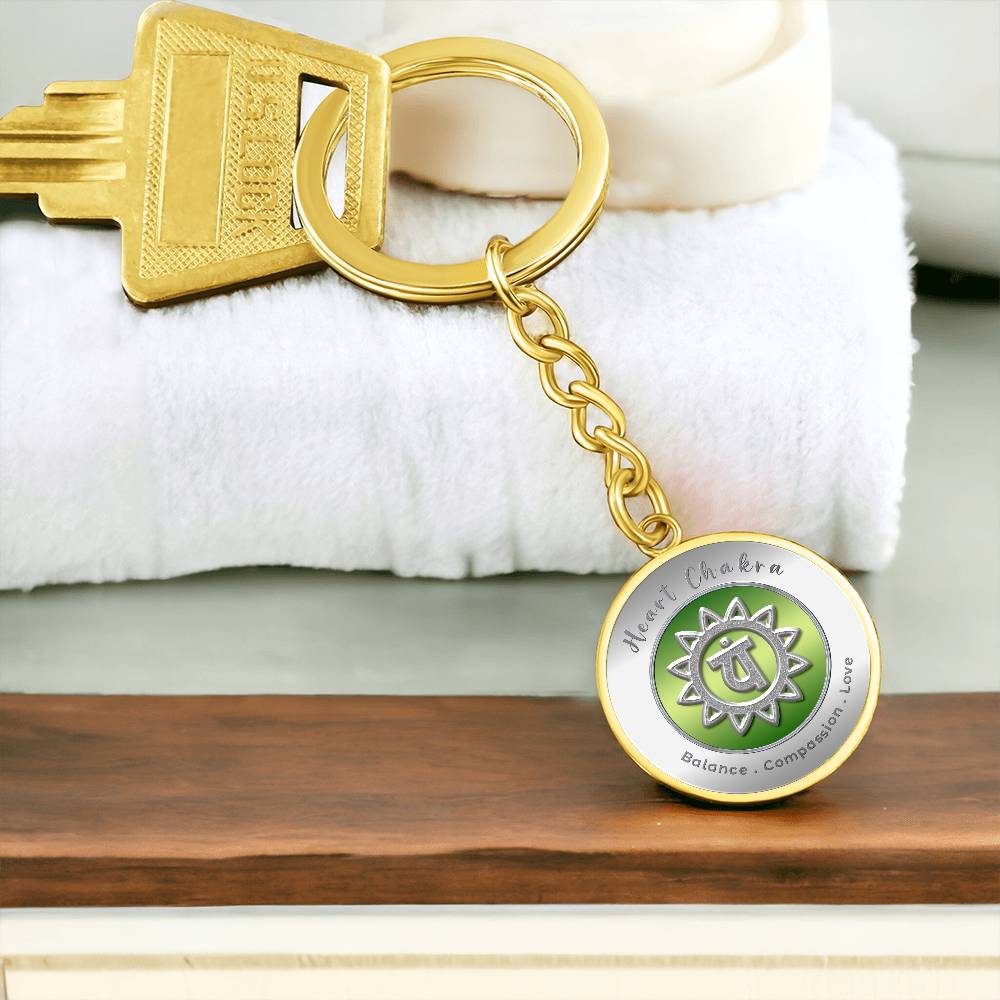 Heart Chakra - Love Compassion Balance - Affirmation Keychain - More Than CharmsMore Than Charms
