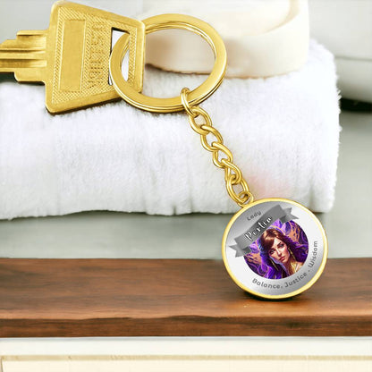 Lady Portia - Affirmation Keychain For Balance, Justice & Wisdom - More Than CharmsMore Than Charms