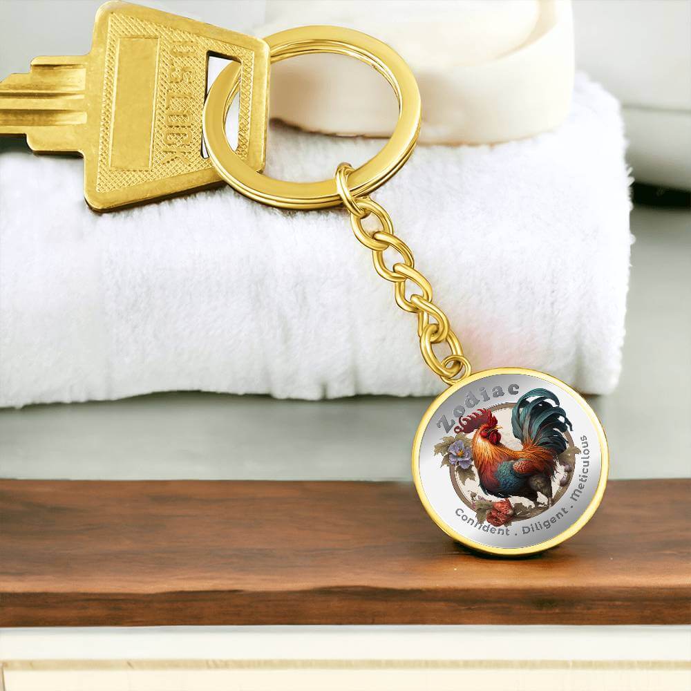Rooster - Chinese Zodiac - Affirmation Keychain - More Than CharmsMore Than Charms