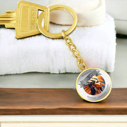 Goddess Ma’at - Affirmation Keychain For Balance Harmony Truth - More Than CharmsMore Than Charms