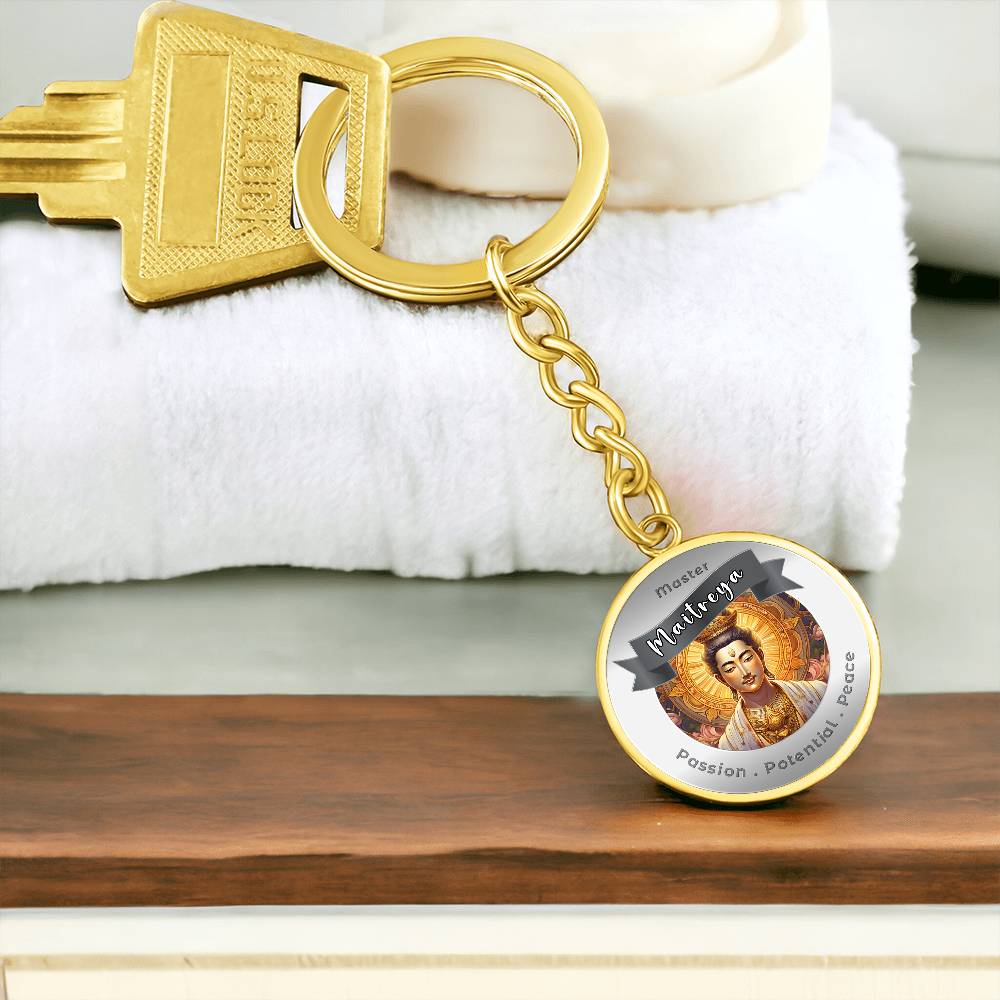 Maitreya - Affirmation Keychain For Enlightenment, Liberation & Peace - More Than CharmsMore Than Charms