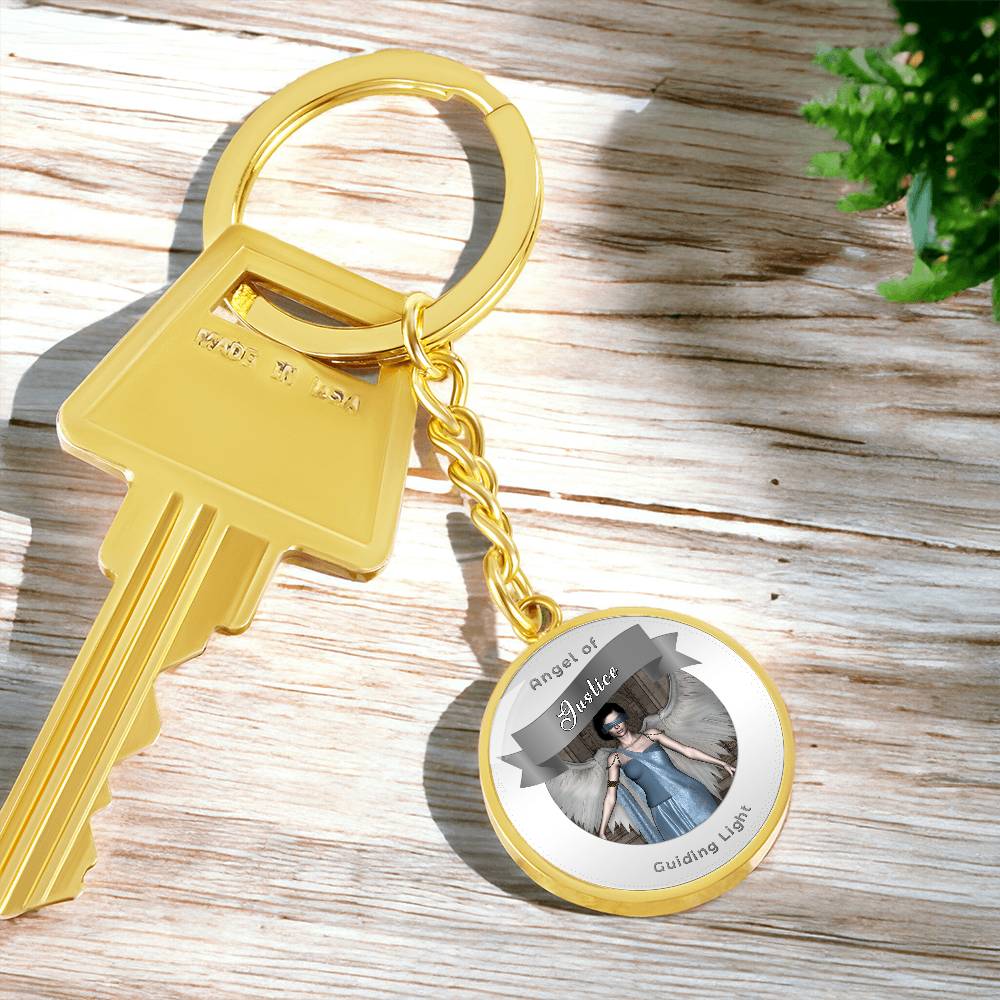 Justice - Guardian Angel Affirmation Keychain - More Than CharmsMore Than Charms