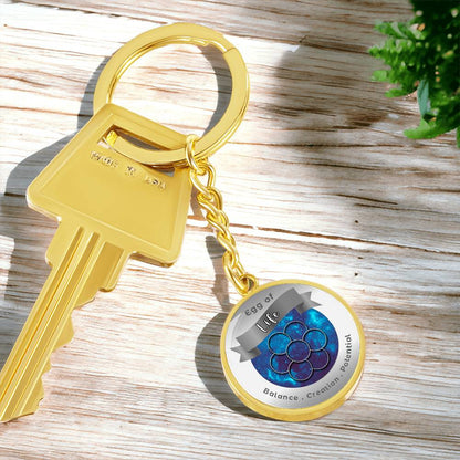 Egg of Life - Affirmation Keychain - More Than CharmsMore Than Charms