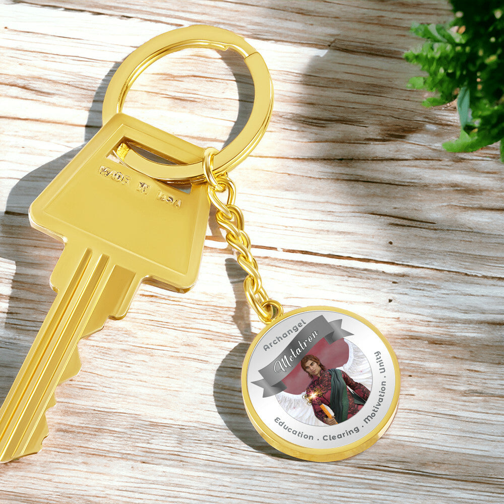 Archangel Metatron - Affirmation Keychain For Clearing, Education, Motivation & Unity - More Than CharmsMore Than Charms
