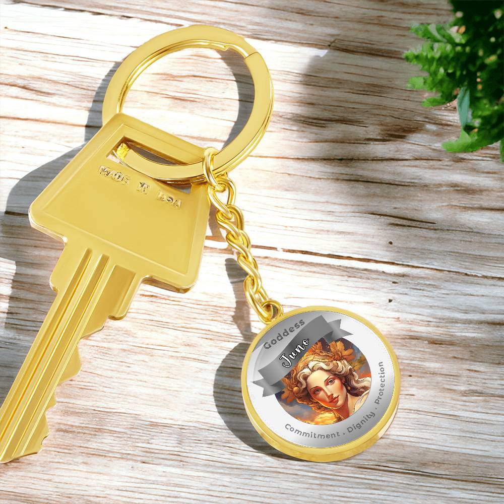 Goddess Juno - Affirmation Keychain For Commitment Dignity Protection - More Than CharmsMore Than Charms
