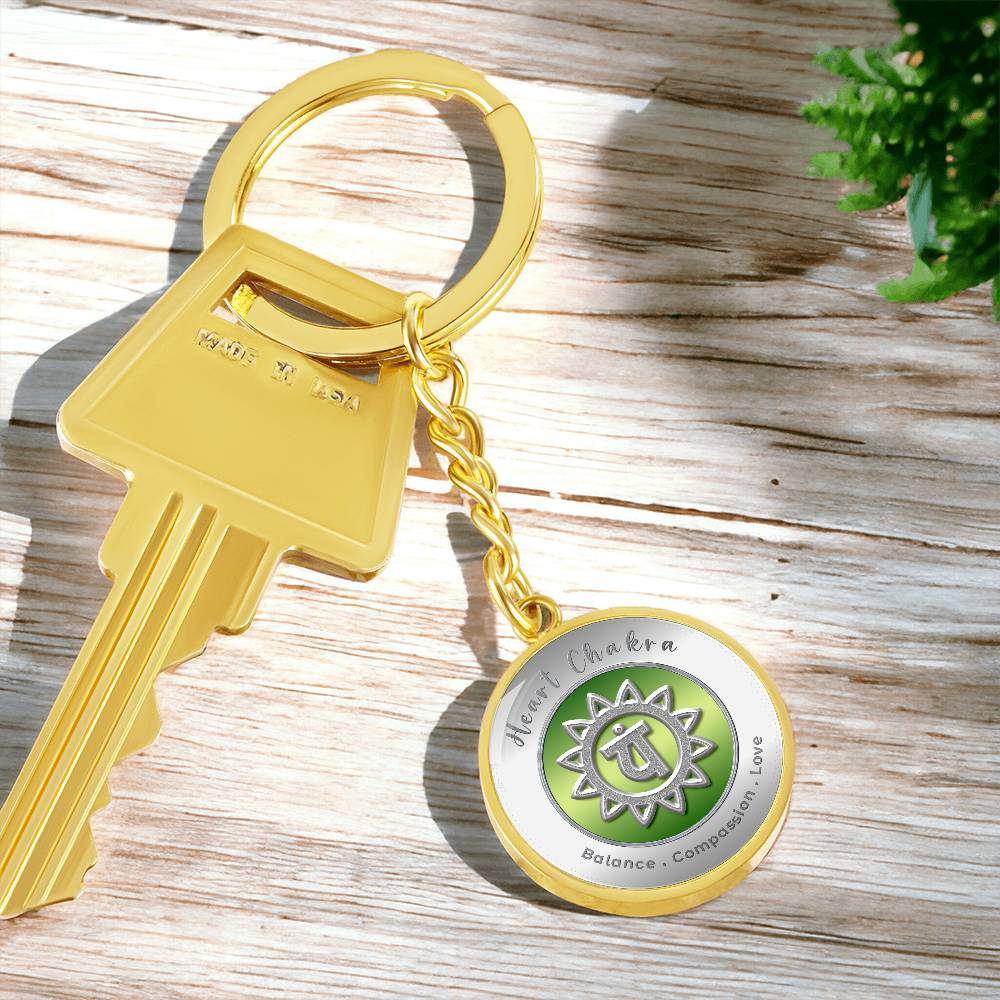 Heart Chakra - Love Compassion Balance - Affirmation Keychain - More Than CharmsMore Than Charms