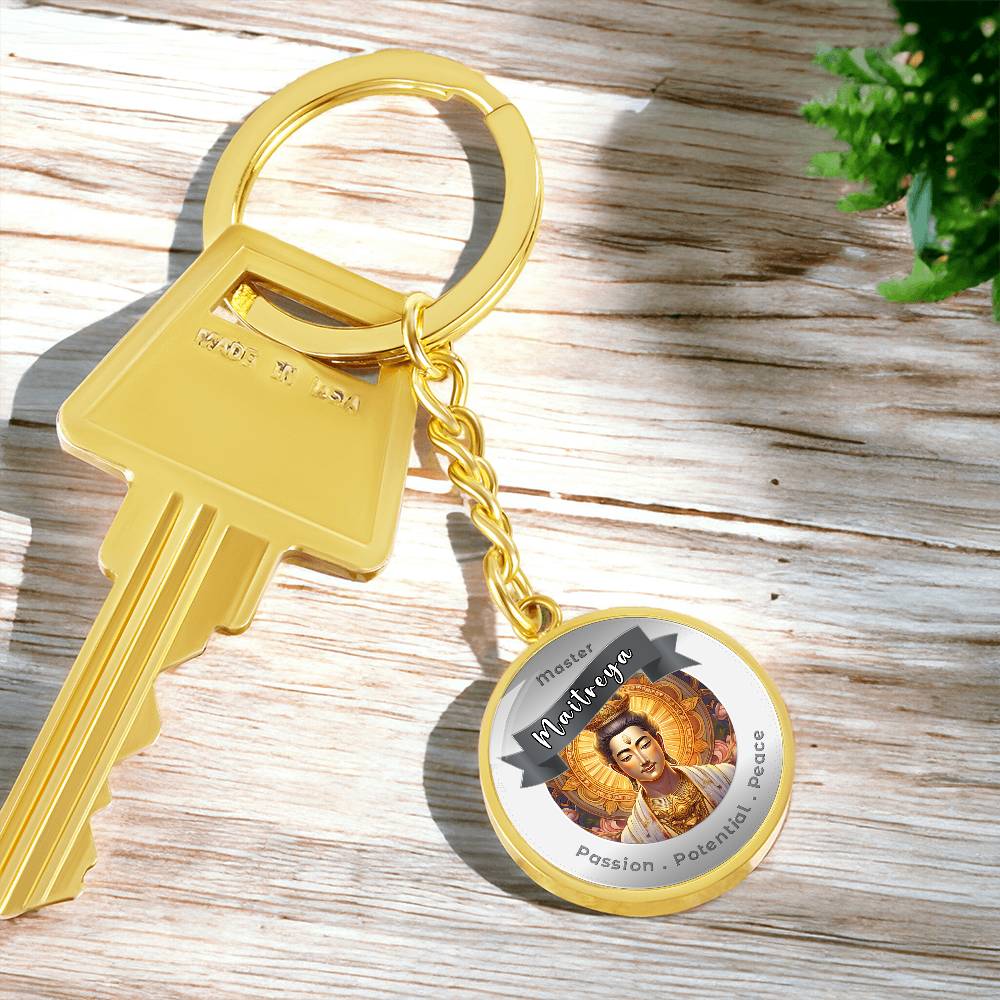 Maitreya - Affirmation Keychain For Enlightenment, Liberation & Peace - More Than CharmsMore Than Charms