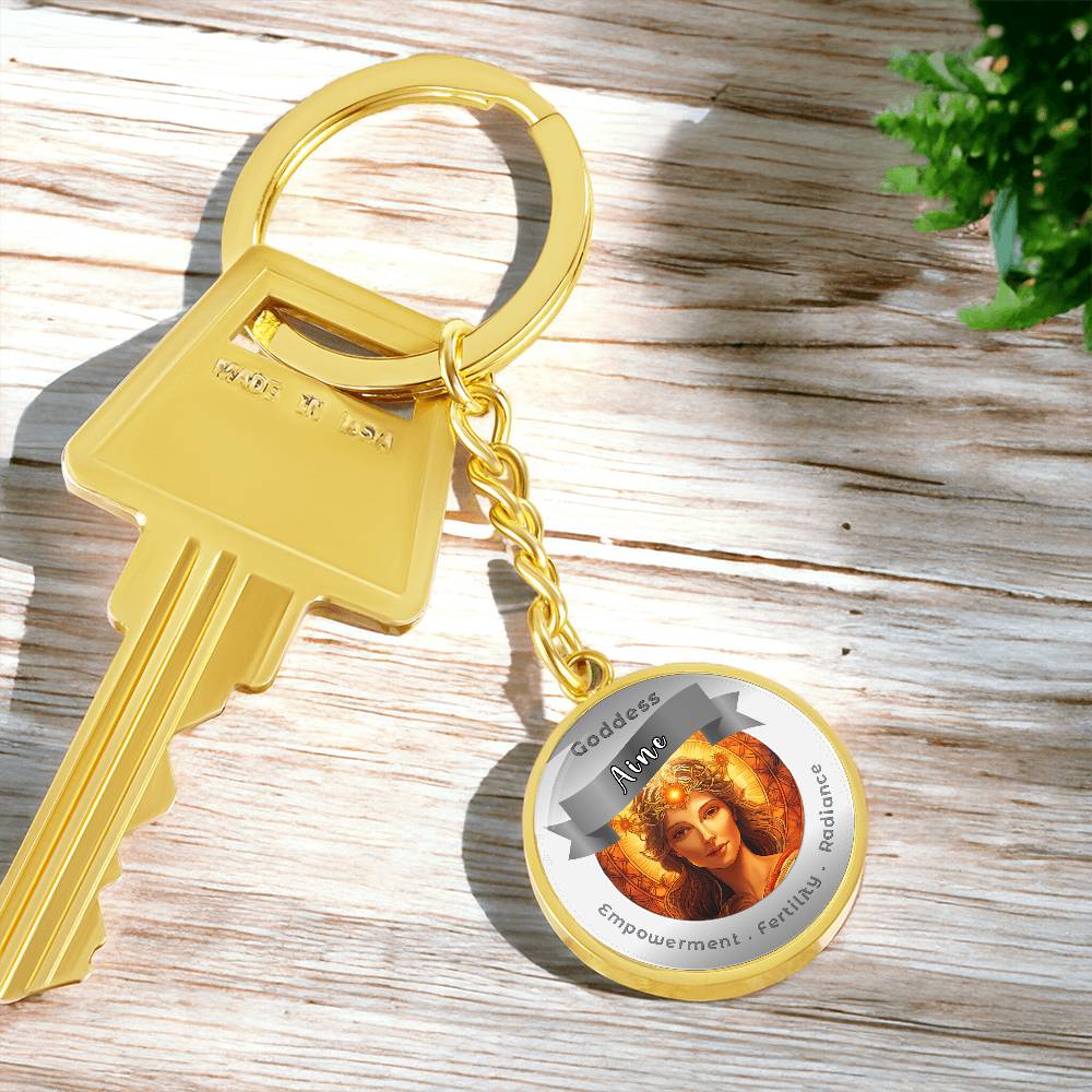 Goddess Aine - Affirmation Keychain For Empowerment Fertility Radiance - More Than CharmsMore Than Charms