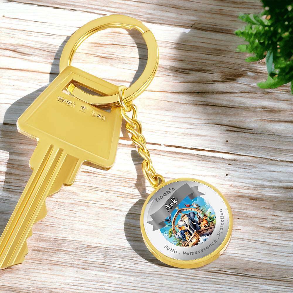 Noah's Arc - Affirmation Keychain For Faith Perseverance Protection- More Than CharmsMore Than Charms