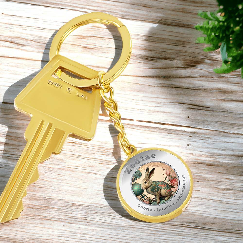 Rabbit - Chinese Zodiac - Affirmation Keychain - More Than CharmsMore Than Charms