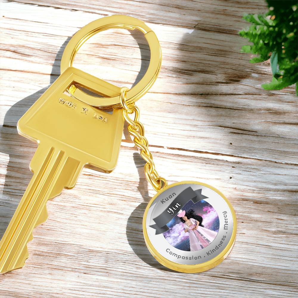 Kuan Yin - Affirmation Keychain For Compassion, Kindness & Mercy - More Than CharmsMore Than Charms
