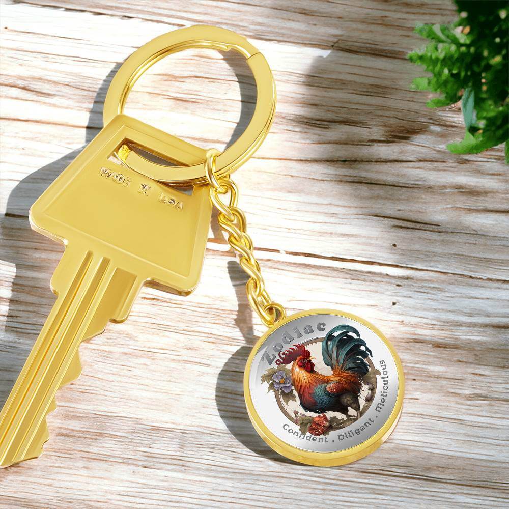 Rooster - Chinese Zodiac - Affirmation Keychain - More Than CharmsMore Than Charms