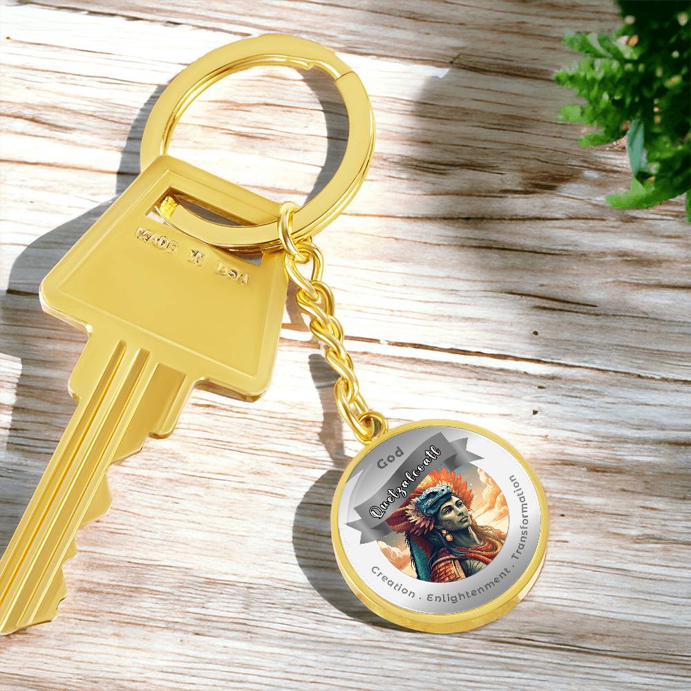 Quetzalcoatl- Affirmation Keychain For Creation Enlightenment Transformation - More Than CharmsMore Than Charms