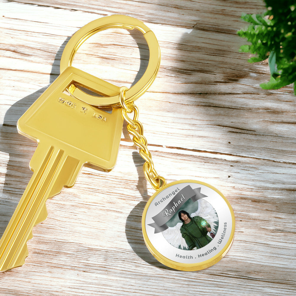 Archangel Raphael - Affirmation Keychain For Healing & Health - More Than CharmsMore Than Charms