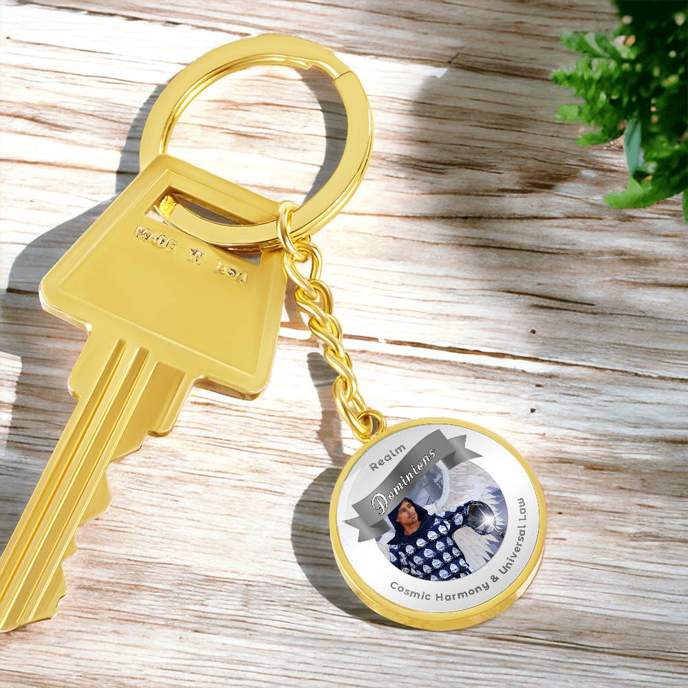Dominions - Angelic Realms Affirmation Keychain For Cosmic Harmony & Universal Law- More Than CharmsMore Than Charms