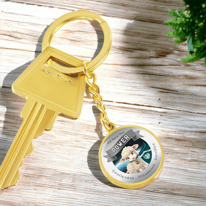 Lamb - Super Hero - Power Animal Affirmation Keychain - More Than CharmsMore Than Charms