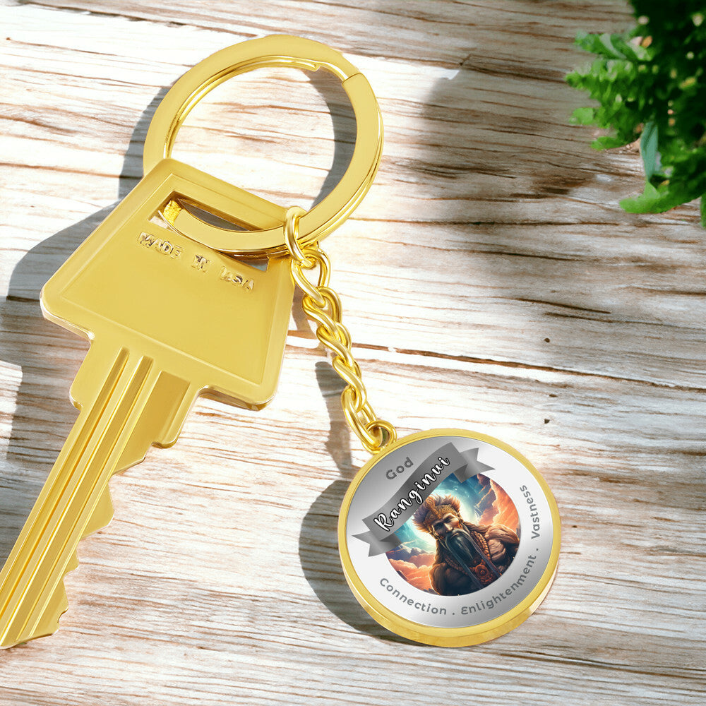 Ranginui- Affirmation Keychain For Connection Enlightenment Vastiness- More Than CharmsMore Than Charms