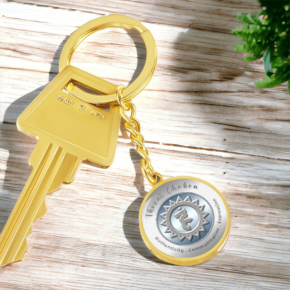 Throat Chakra - Communication Expression Authenticity - Affirmation Keychain - More Than CharmsMore Than Charms