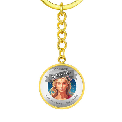 Goddess Aphrodite - Affirmation Keychain For Beauty Love Sensuality - More Than CharmsMore Than Charms