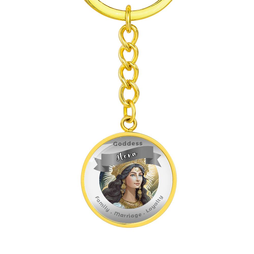 Goddess Hera - Affirmation Keychain For Family Marriage Loyalty- More Than CharmsMore Than Charms