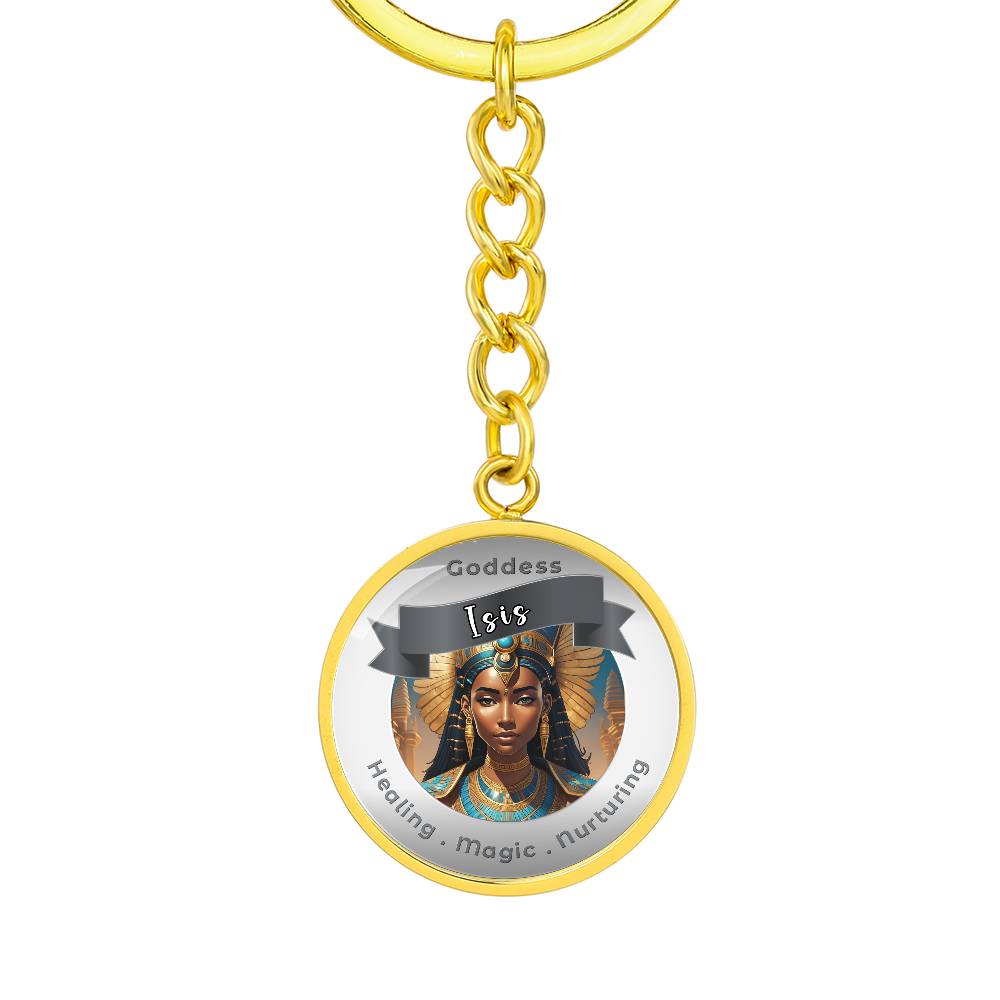 Goddess Isis - Affirmation Keychain For Healing Magic Nurturing- More Than CharmsMore Than Charms