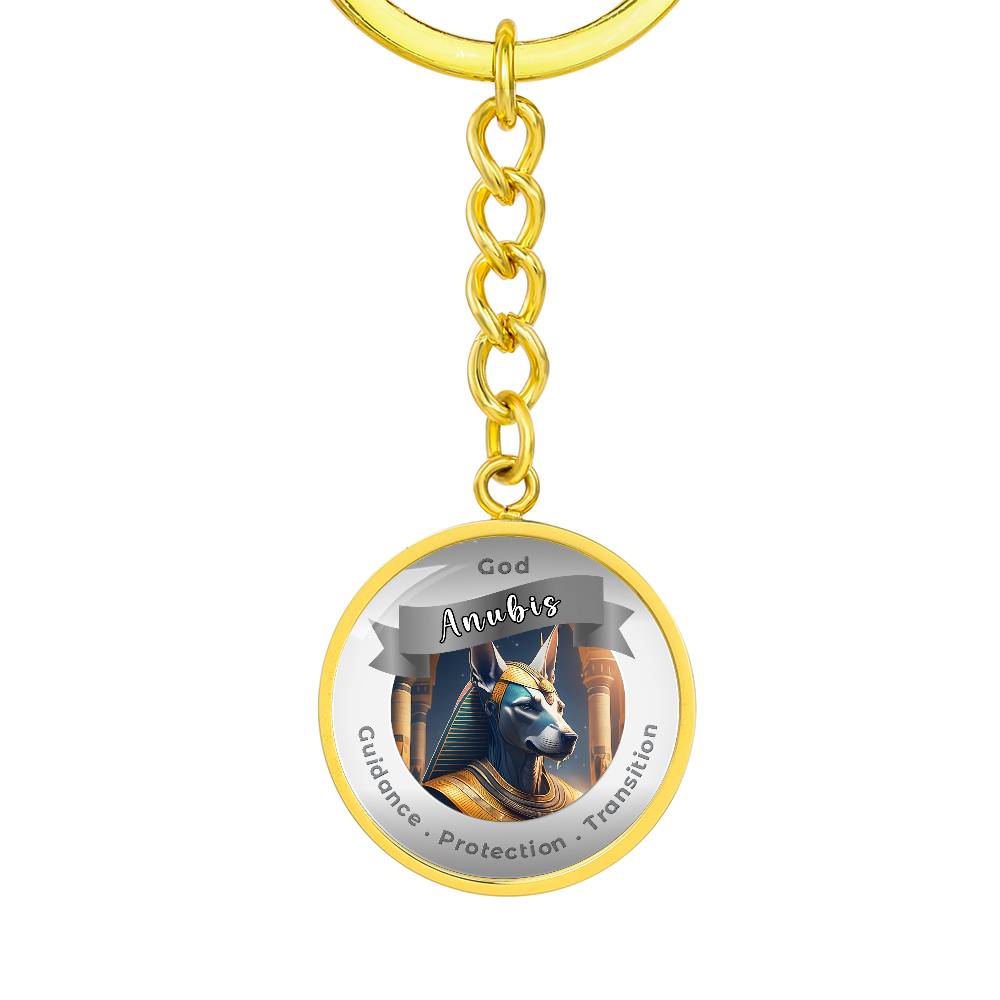 God Anubis - Affirmation Keychain For Guidance Protection Transition - More Than CharmsMore Than Charms