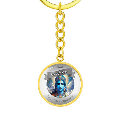 Krishna- Affirmation Keychain For Joy Love WisdomFamily - More Than CharmsMore Than Charms