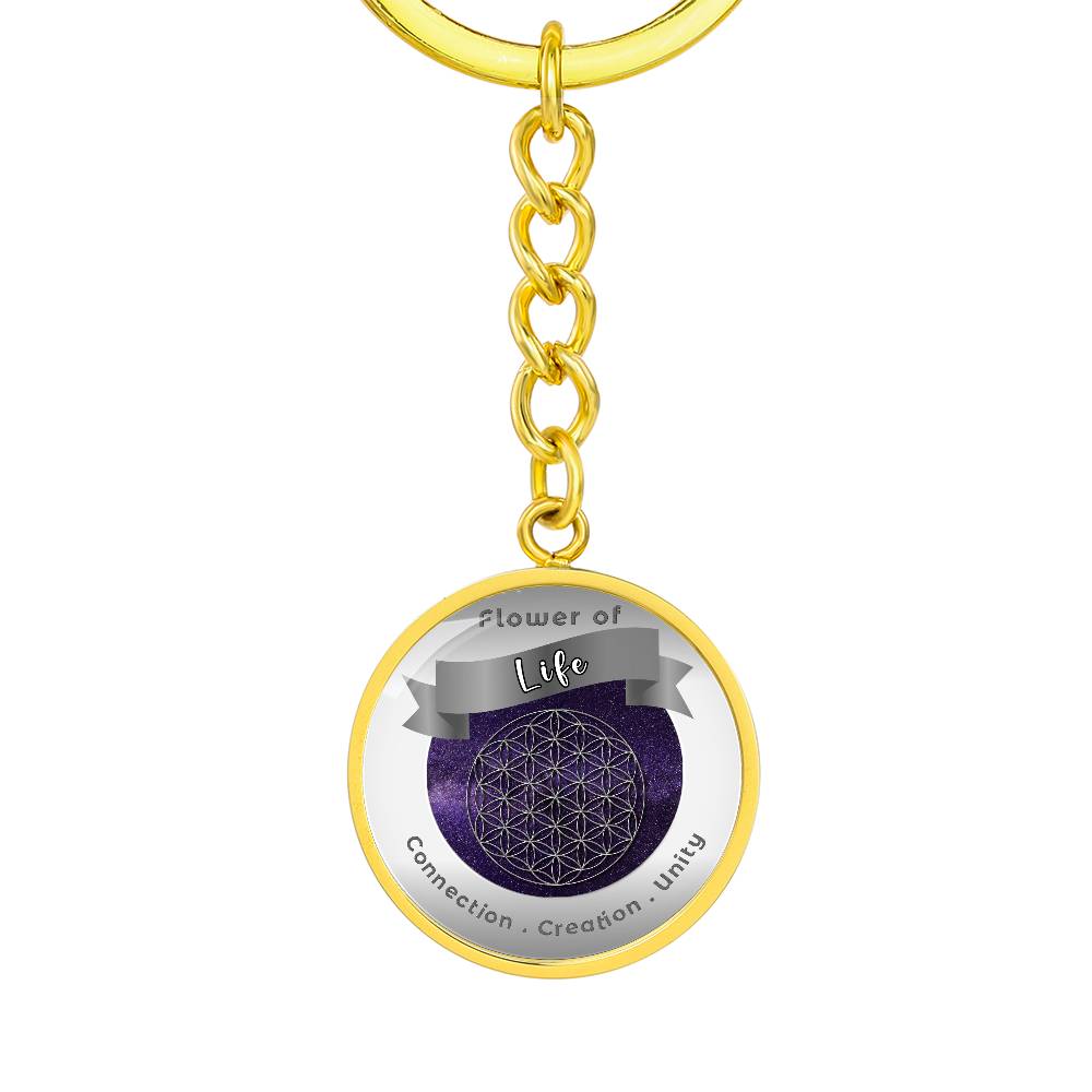 Flower of Life - Affirmation Keychain For Connection Creation Unity - More Than CharmsMore Than Charms