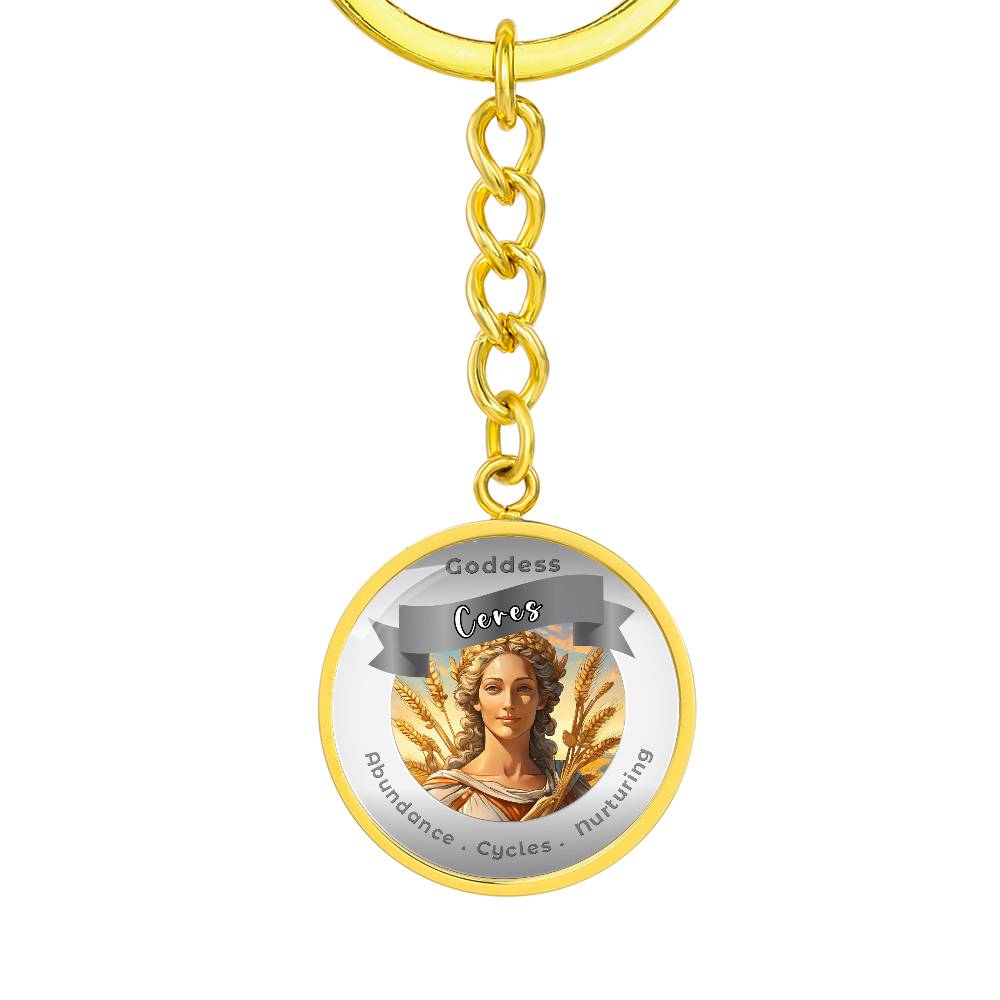 Goddess Ceres - Affirmation Keychain For Abundance Cycles Nurturing - More Than CharmsMore Than Charms