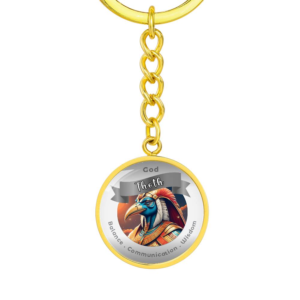 Thoth Osiris Affirmation Keychain For Balance Communication Wisdom - More Than CharmsMore Than Charms