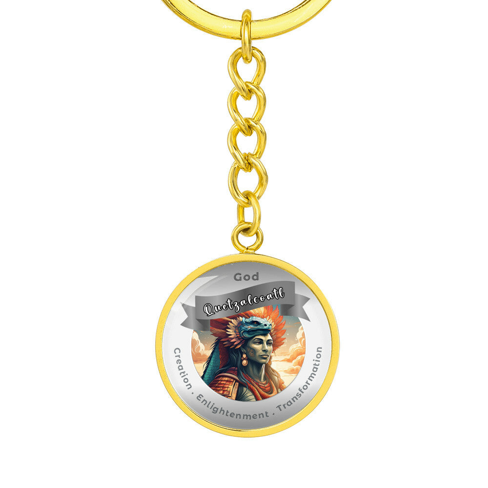 Quetzalcoatl- Affirmation Keychain For Creation Enlightenment Transformation - More Than CharmsMore Than Charms