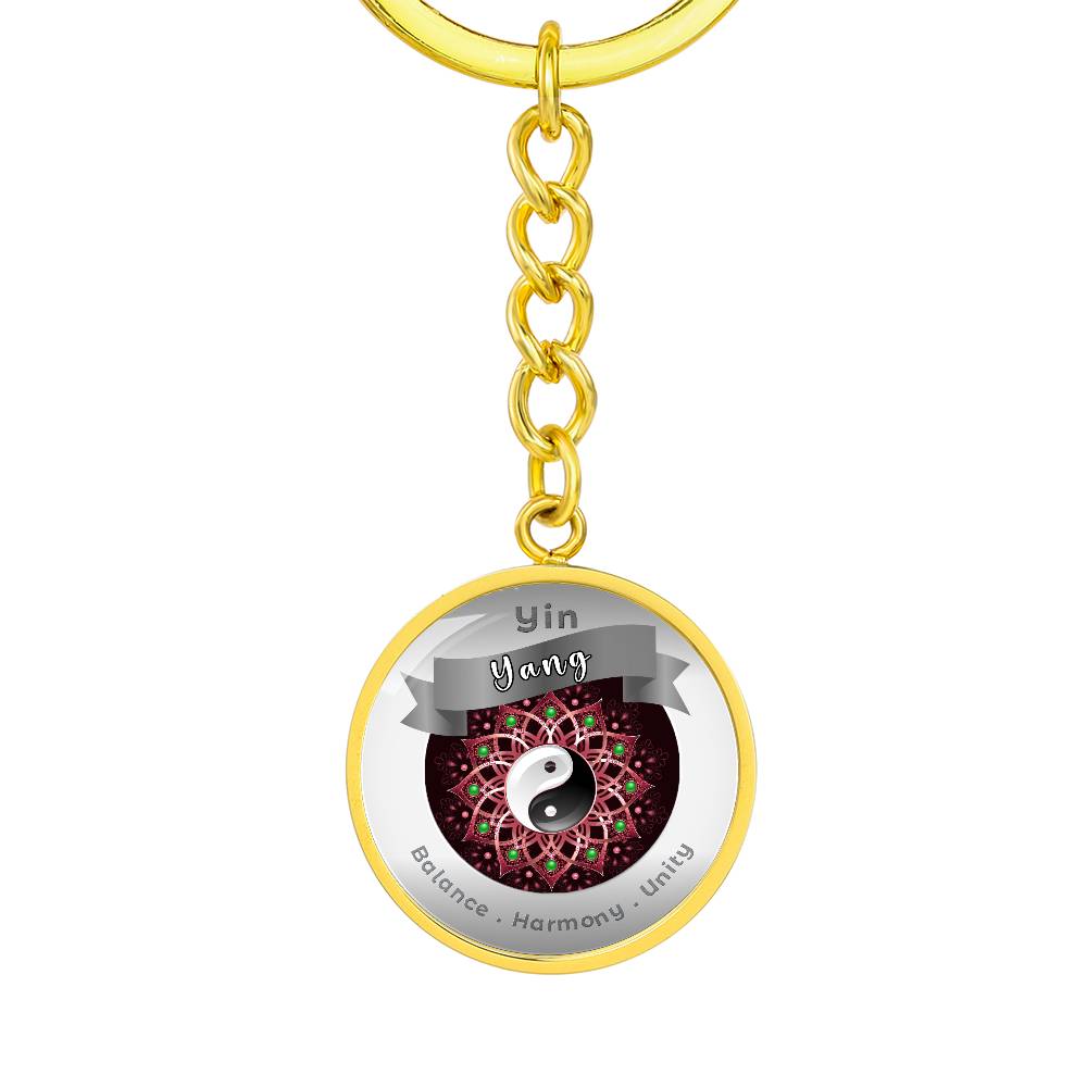 Yin Yang - Affirmation Keychain For Balance Harmony Unity - More Than CharmsMore Than Charms