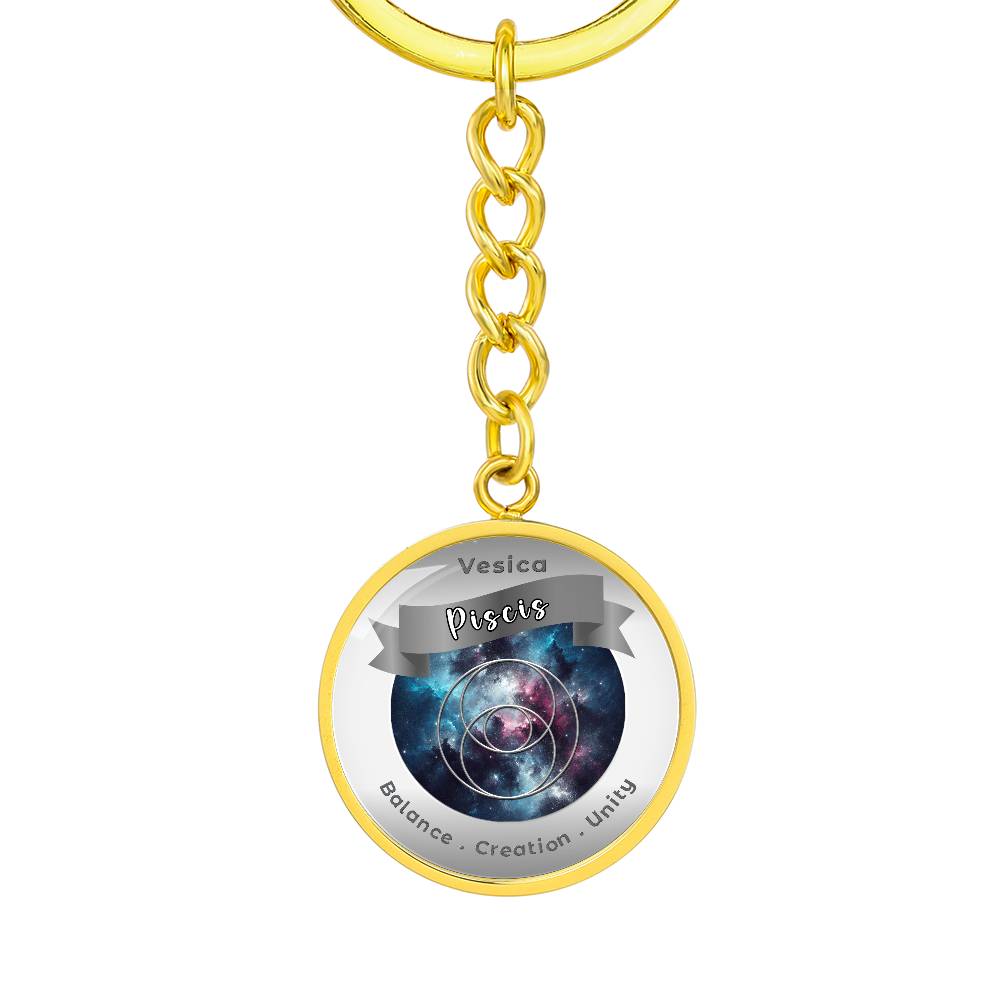 Vesica Piscis - Affirmation Keychain For Balance Creation Unity- More Than CharmsMore Than Charms