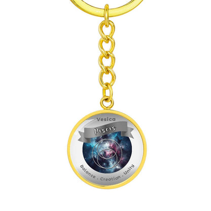Vesica Piscis - Affirmation Keychain For Balance Creation Unity- More Than CharmsMore Than Charms