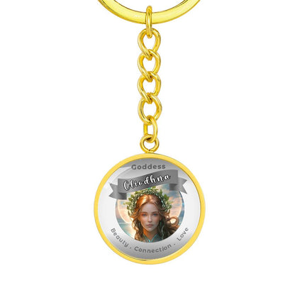 Goddess Cliodhna - Affirmation Keychain For Beauty Connection Love- More Than CharmsMore Than Charms