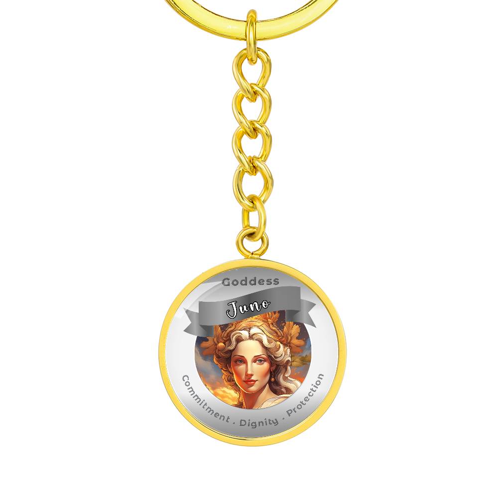 Goddess Juno - Affirmation Keychain For Commitment Dignity Protection - More Than CharmsMore Than Charms