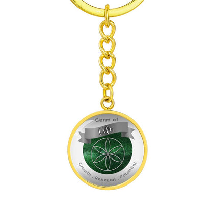 Germ of Life - Affirmation Keychain For Growth Renewal Potential - More Than CharmsMore Than Charms