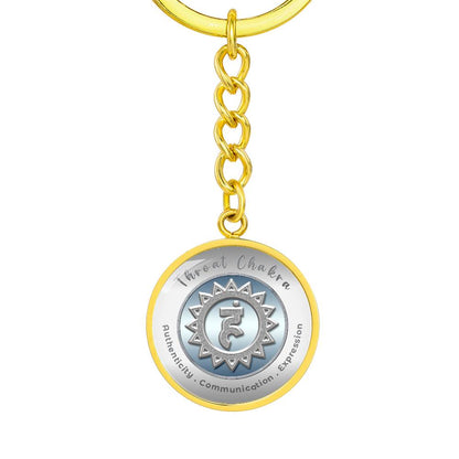 Throat Chakra - Communication Expression Authenticity - Affirmation Keychain - More Than CharmsMore Than Charms