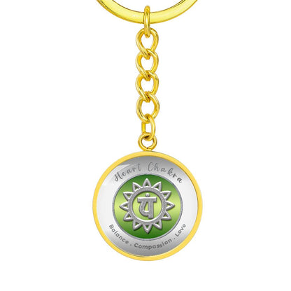 Heart Chakra - Love Compassion Balance - Affirmation Keychain - More Than CharmsMore Than Charms