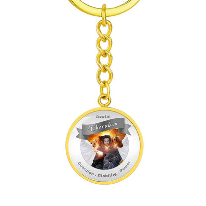 Cheribum- Angelic Realms Affirmation Keychain For Mobility, Power & Guardian - More Than CharmsMore Than Charms