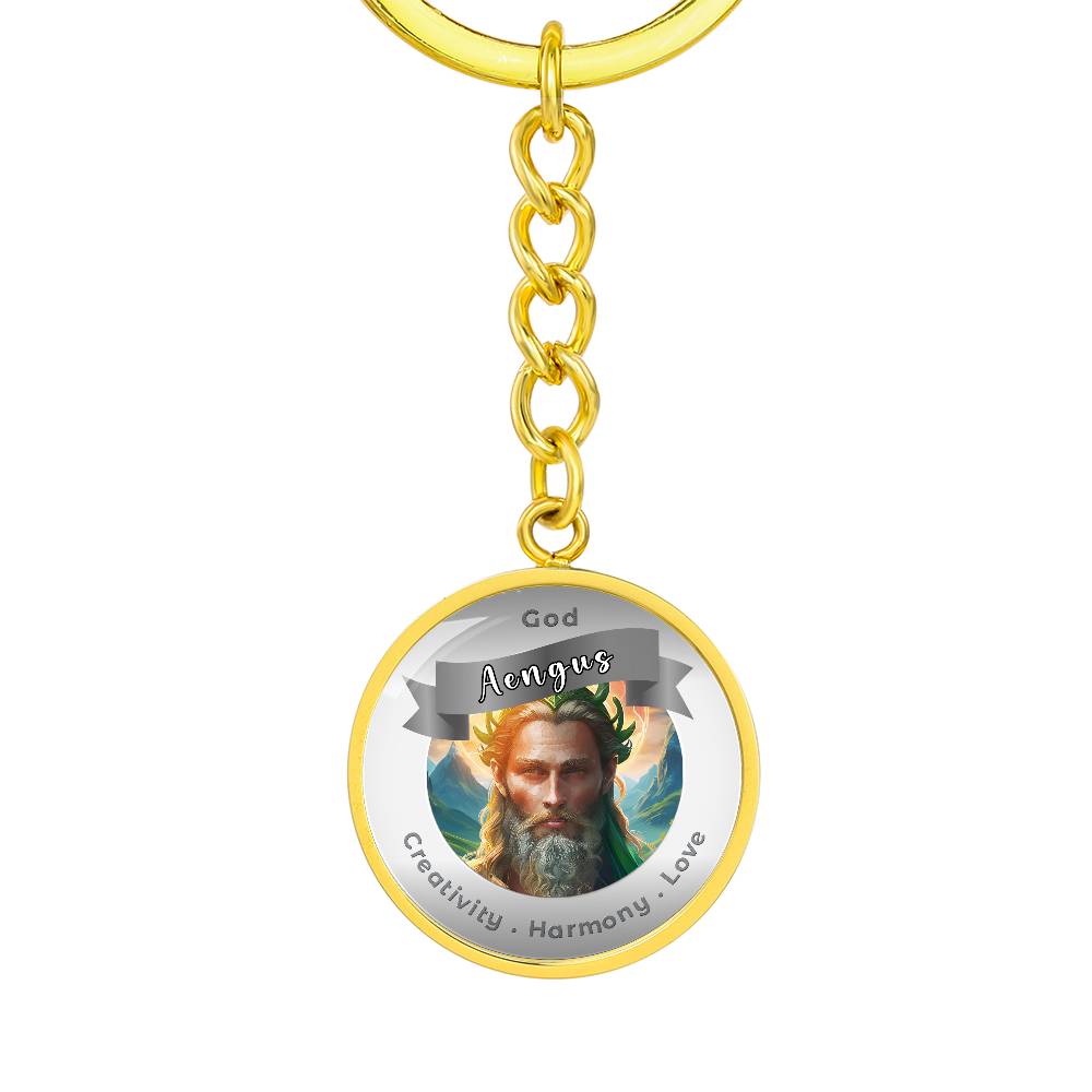 God Aengus - Affirmation Keychain For Creativity Harmony Love - More Than CharmsMore Than Charms