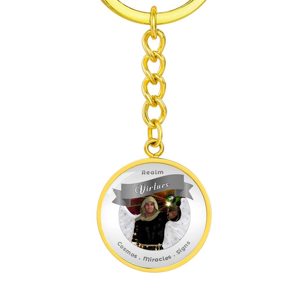 Virtues - Angelic Realm Affirmation Keychain For Signs, Miracles & Cosmos- More Than CharmsMore Than Charms