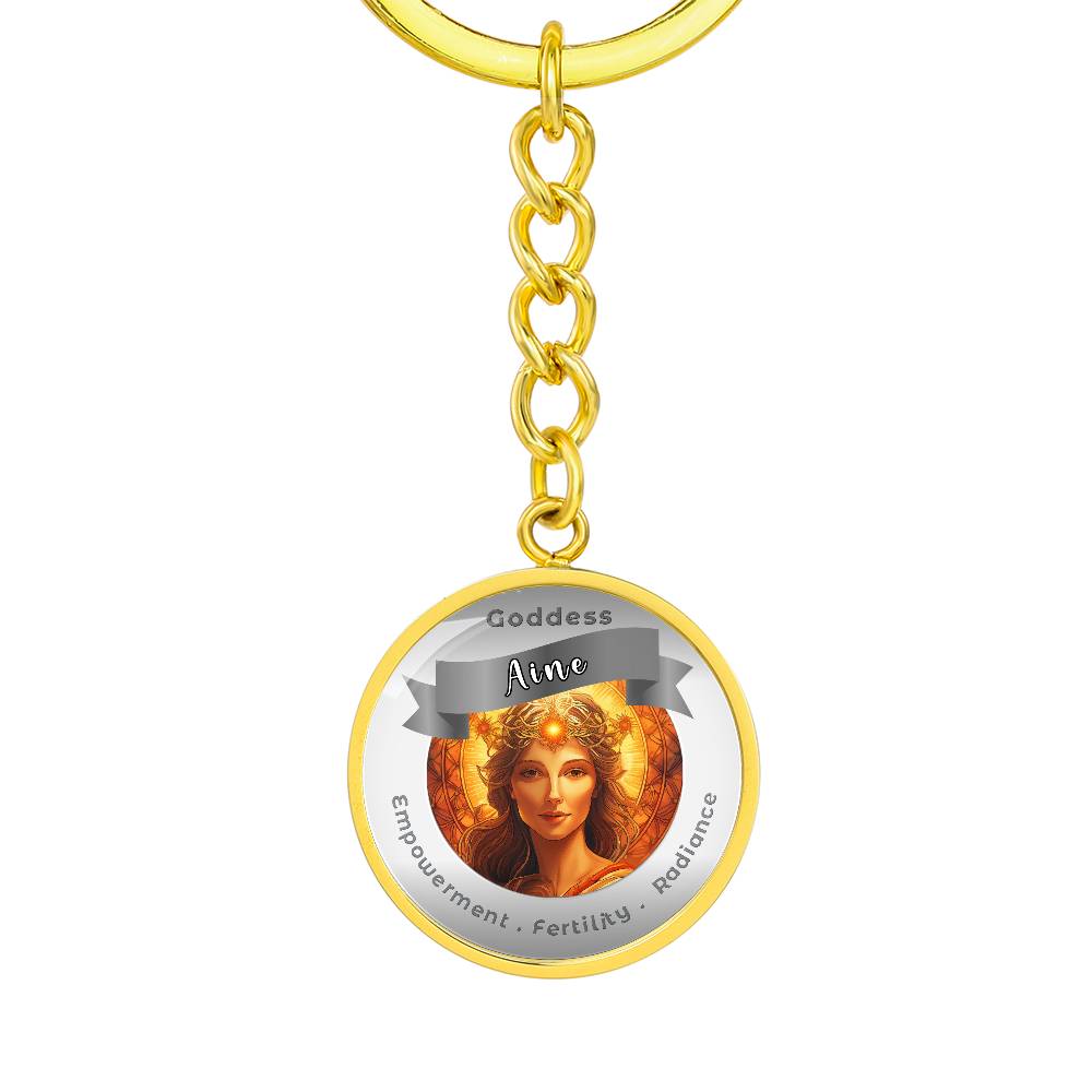 Goddess Aine - Affirmation Keychain For Empowerment Fertility Radiance - More Than CharmsMore Than Charms