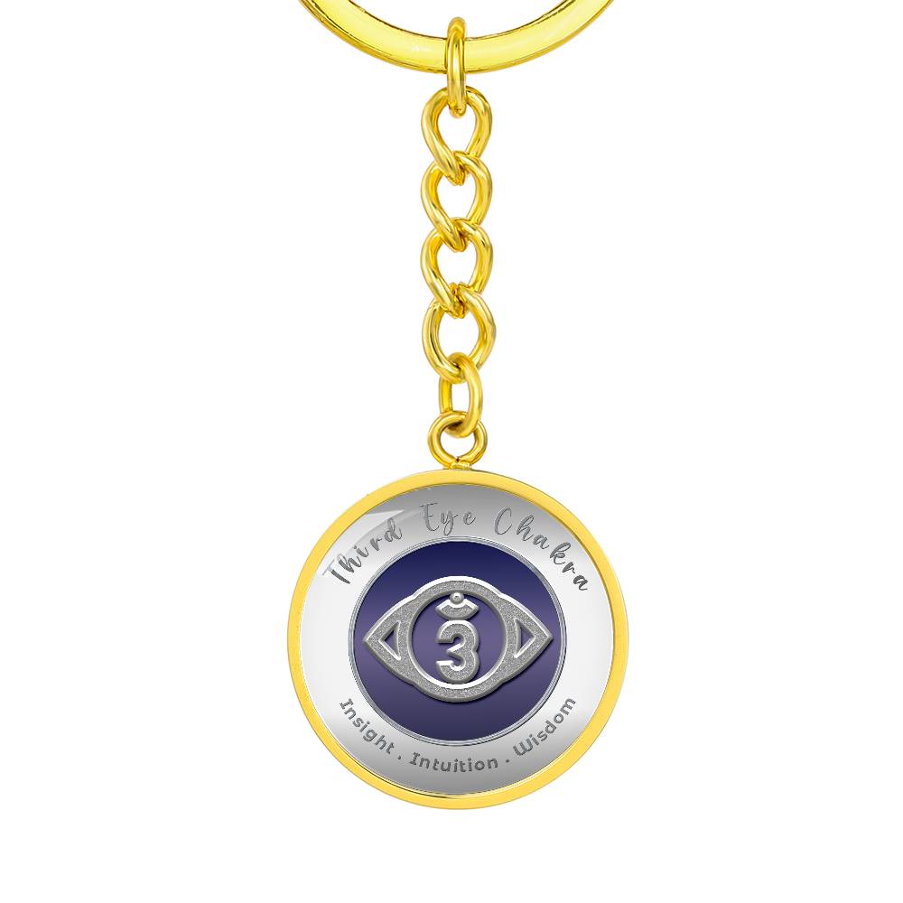 Third Eye Chakra - Intuition Insight Wisdom - Affirmation Keychain - More Than CharmsMore Than Charms
