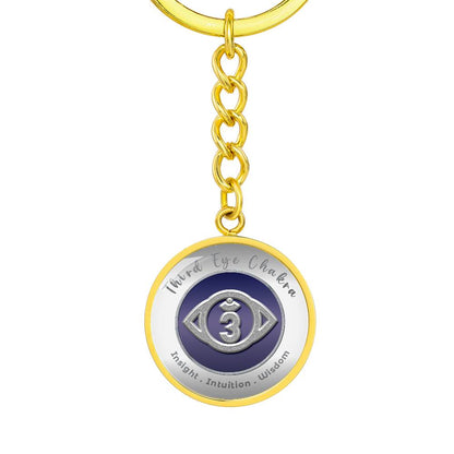 Third Eye Chakra - Intuition Insight Wisdom - Affirmation Keychain - More Than CharmsMore Than Charms