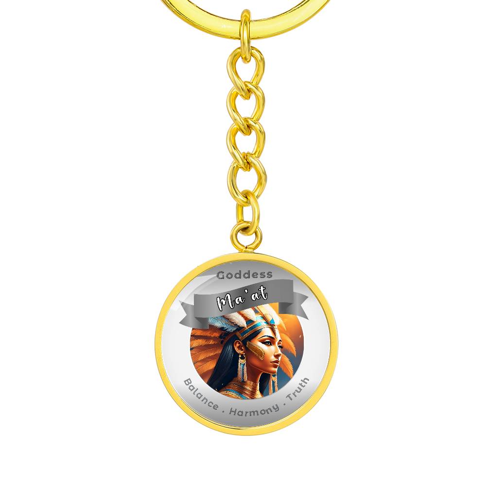 Goddess Ma’at - Affirmation Keychain For Balance Harmony Truth - More Than CharmsMore Than Charms