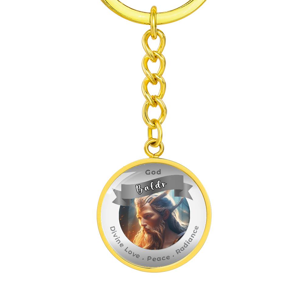 God Baldr - Affirmation Keychain For Divine Love Peace Radiance - More Than CharmsMore Than Charms