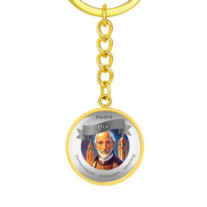 Padre Pio - Affirmation Keychain - More Than CharmsMore Than Charms